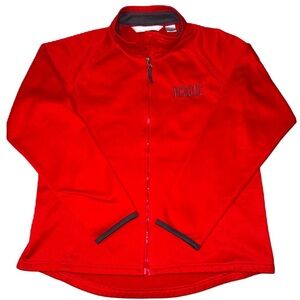 Rogue Ales Tri-Mountain Performance Women's Large Track Jacket Red EUC
